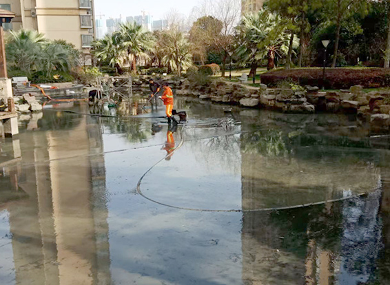 武城景观池淤泥清理